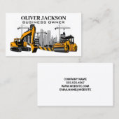 Carte De Visite Site de construction et véhicules (Devant / Derrière)