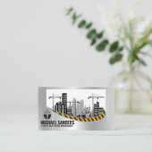 Carte De Visite Site de construction | Ingénieur | Immobilier (Debout devant)