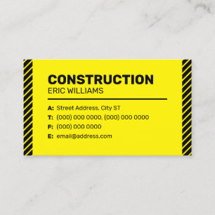 Carte De Visite Site de construction inspiré minimaliste moderne