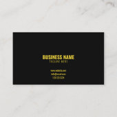 Carte De Visite Site de construction moderne Jaune et Noir Silhoue (Dos)