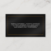 Carte De Visite Site de construction | Noir or (Dos)