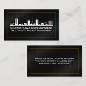 Carte De Visite Site de construction | Noir or (Devant / Derrière)