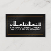 Carte De Visite Site de construction | Noir or (Devant)