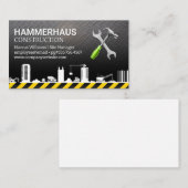 Carte De Visite Site de construction | Outils Builder | Couleur (Devant / Derrière)