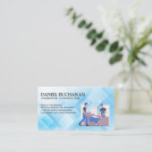 Carte De Visite Site de construction | Ouvriers du col bleu (Debout devant)