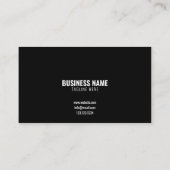 Carte De Visite Site de construction simple noir et blanc Silhouet (Dos)