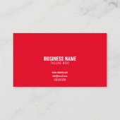 Carte De Visite Site de construction simple rouge et blanc Silhoue (Dos)