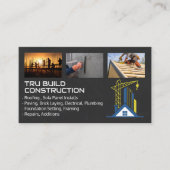 Carte De Visite Site de construction | Toit | Paver | Masonnerie (Devant)