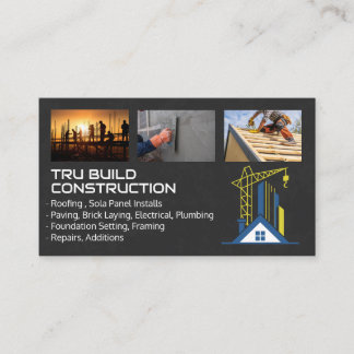 Carte De Visite Site de construction | Toit | Paver | Masonnerie