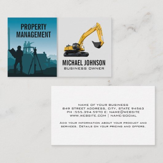 Carte De Visite Site de construction | Véhicule (Devant / Derrière)