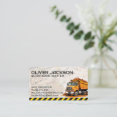 Carte De Visite Site de construction | Véhicule de vidange (Debout devant)