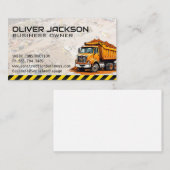 Carte De Visite Site de construction | Véhicule de vidange (Devant / Derrière)