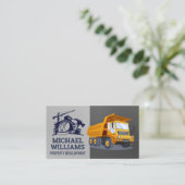 Carte De Visite Site de construction | Véhicule de vidange (Debout devant)