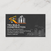 Carte De Visite Site de la grue de construction | Résidentiel comm (Devant)