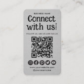 Carte De Visite Site de médias sociaux professionnels Modern Grey (Devant)