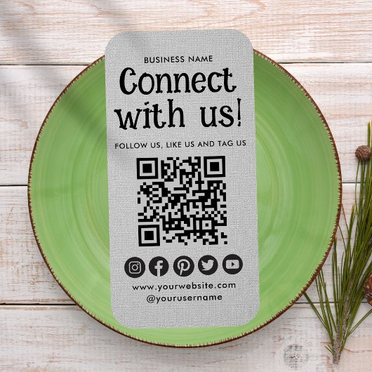 Carte De Visite Site de médias sociaux professionnels Modern Grey