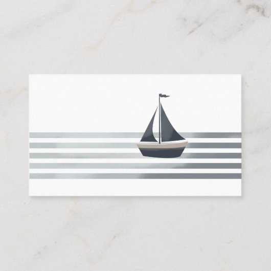 Carte De Visite Site en ligne RSVP QR Code mariage côtier (Dos)