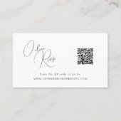 Carte De Visite Site en ligne RSVP QR Code mariage côtier (Devant)