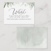 Carte De Visite Site mariage Bohemian Greenery (Devant / Derrière)