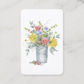 Carte De Visite Site Mariage de Boquet Floral Cute RSVP (Devant)