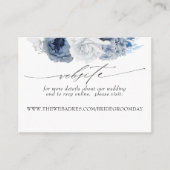 Carte De Visite Site mariage Dusty Blue Flowers (Devant)