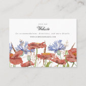 Carte De Visite Site mariage fleur sauvage Watercolor (Devant)