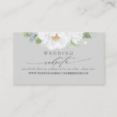 Carte De Visite Site mariage Fleurs blanches (Devant)