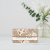 Carte De Visite Site Mariage floral Delicate RSVP Mini (Debout devant)