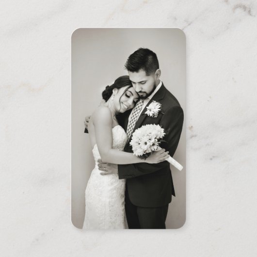 Carte De Visite Site Mariage moderne QR RSVP Photo Enceinte (Dos)
