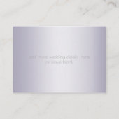 Carte De Visite Site mariage | Monogramme Violet Frappe Shimmer (Dos)