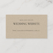 Carte De Visite Site Mariage rustique Tropical Beach Palm Trees (Dos)