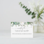 Carte De Visite Site mariage Soft White Flowers (Debout devant)