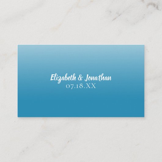 Carte De Visite Site mariage Tropical Beach String Lights Ombre (Dos)