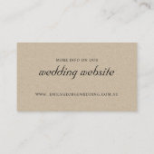 Carte De Visite Site Mariage Tropical Monstera Green Foliage (Dos)