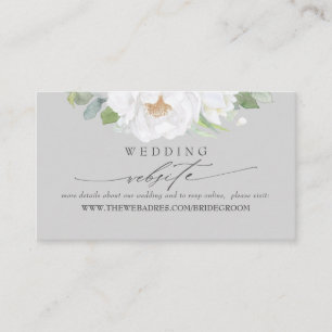 Carte De Visite Site Mariage White Flowers