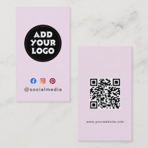 Carte De Visite Site Web de code QR de médias sociaux de logo pers