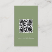 Carte De Visite Site Web de code QR de médias sociaux de logo pers (Dos)