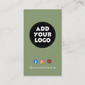 Carte De Visite Site Web de code QR de médias sociaux de logo pers (Devant)