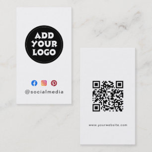 Carte De Visite Site Web de code QR de médias sociaux de logo pers