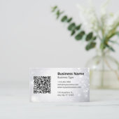 Carte De Visite Site Web de Code QR Scannable Logo Moderne (Debout devant)