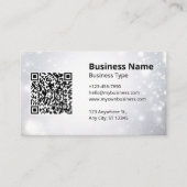 Carte De Visite Site Web de Code QR Scannable Logo Moderne (Devant)