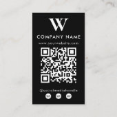 Carte De Visite Site Web de Logo de Nom Professionnel Minimal Mode (Dos)