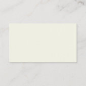 Carte De Visite Site Web de Mariage Crème et Or (Dos)