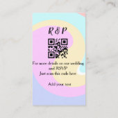 Carte De Visite Site web de mariage rsvp q r code ajouter nom text (Dos)