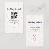 Carte De Visite Site web de mariage scannez le code QR pour les dé (Devant / Derrière)