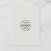 Carte De Visite Site Web d'entreprise | QR Code Scan Me Logo Gris (Dos)