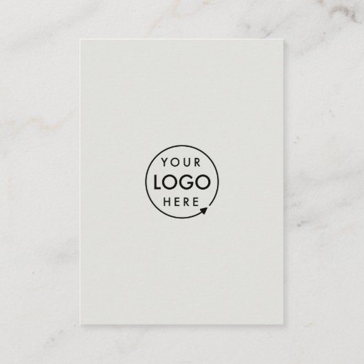 Carte De Visite Site Web d'entreprise | QR Code Scan Me Logo Gris (Dos)