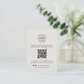 Carte De Visite Site Web d'entreprise | QR Code Scan Me Logo Gris (Debout devant)
