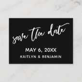 Carte De Visite Site Web des Mariages blancs et noirs & Enregistre (Dos)