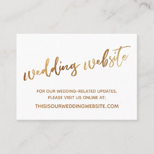Carte De Visite Site Web des Mariages Décontractés modernes et sau